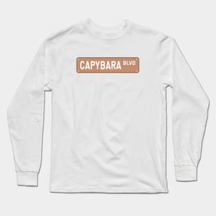 Capybara BLVD Sign Long Sleeve T-Shirt